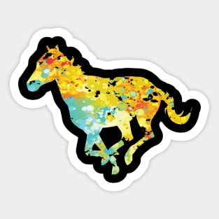 Cool horse horses colorful animal TShirt Sticker